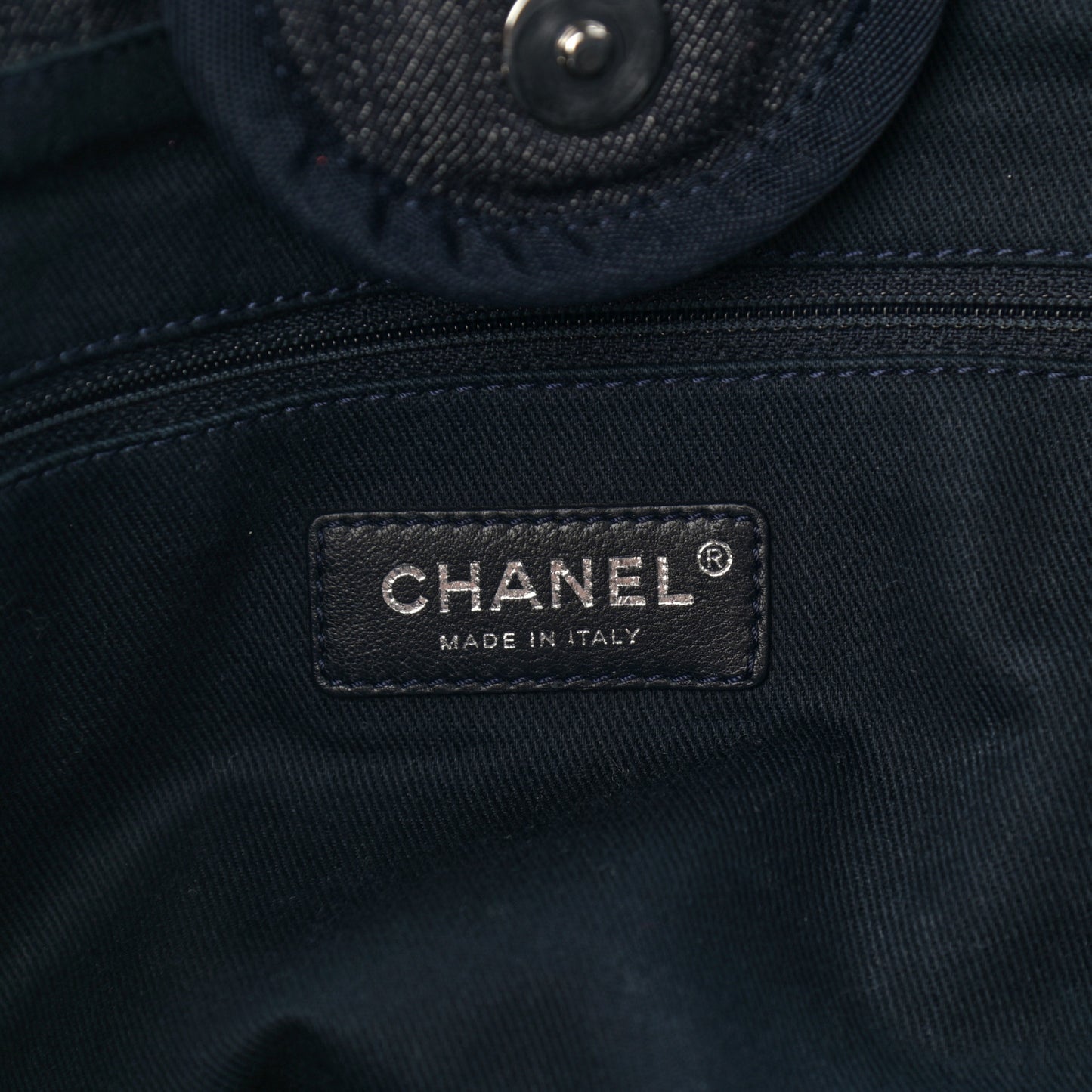 Denim Medium Deauville Tote Dark Blue