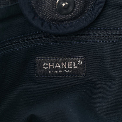 Chanel Denim Medium Deauville Tote Dark Blue 5 of 11