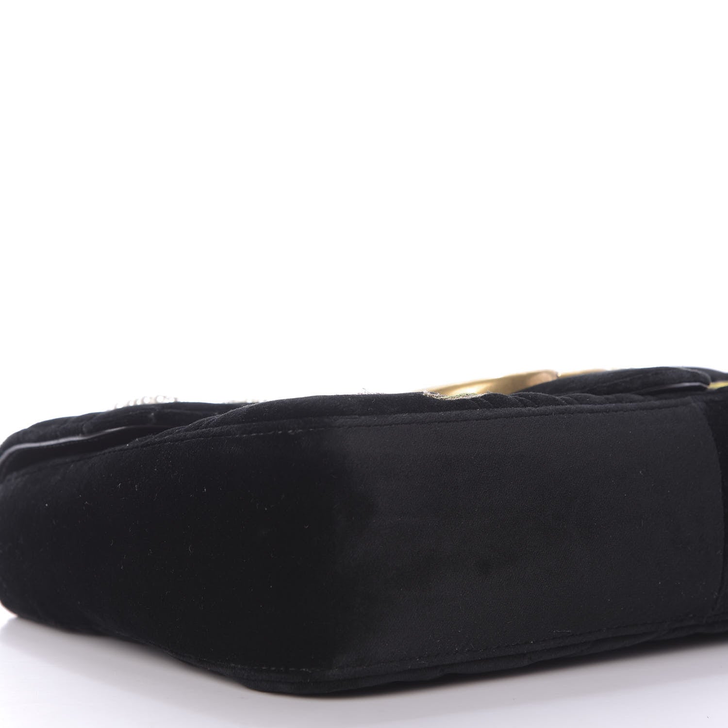 Gucci Velvet Matelasse Loved Embroidered Medium GG Marmont Shoulder Bag Black 6 of 9