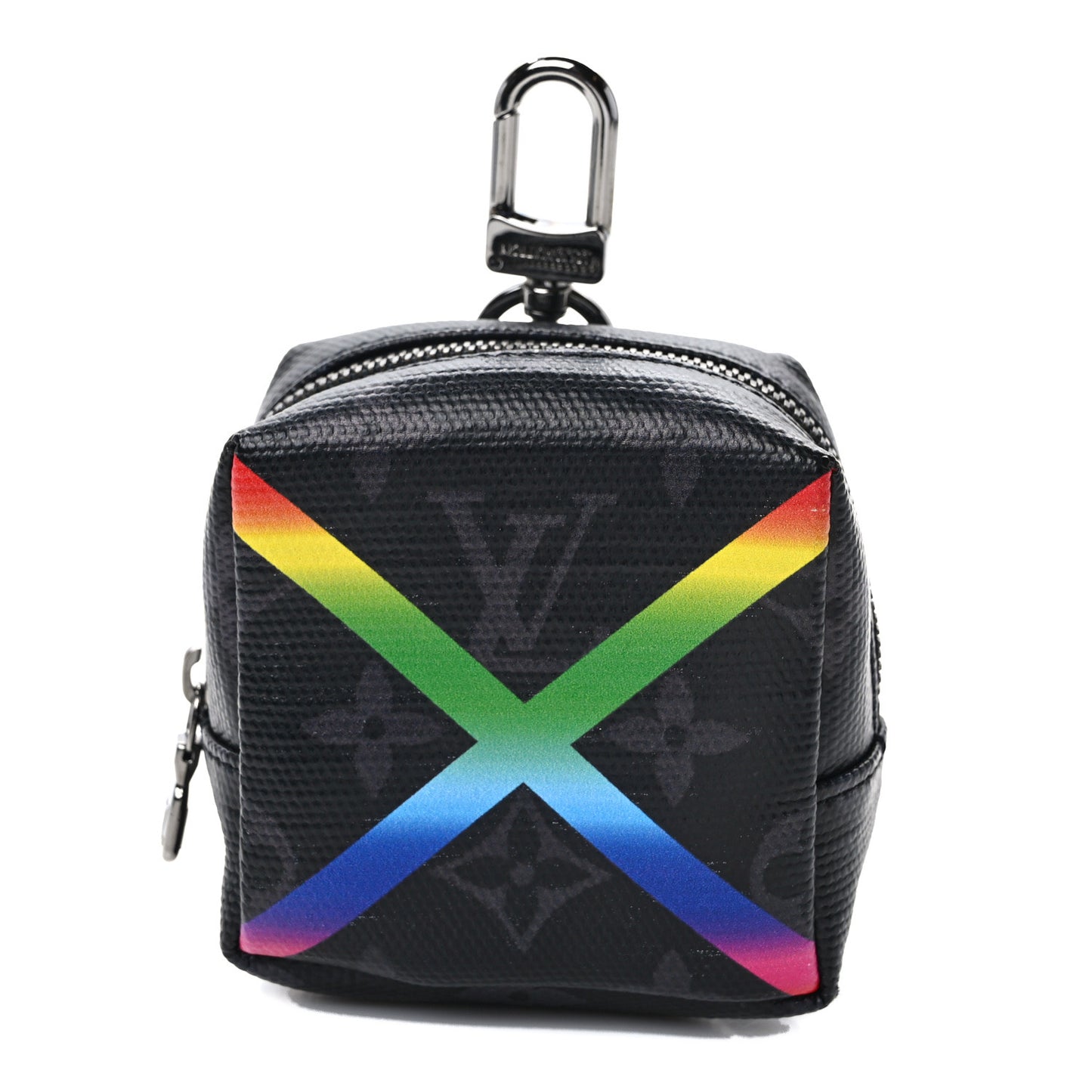 Monogram Eclipse Rainbow Box Pouch Bag Charm Key Ring