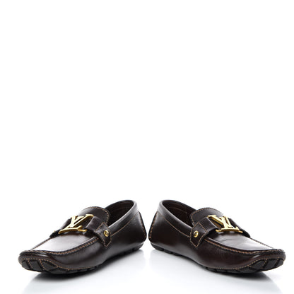 Louis Vuitton Calfskin Monte Carlo Moccasin Loafers 7 Cacao Brown 5 of 12