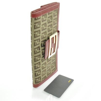 Fendi Zucchino Continental Wallet Red 3 of 9