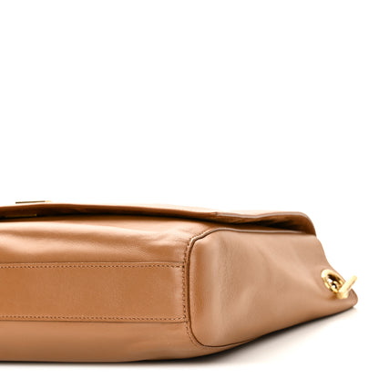 Saint Laurent Smooth Calfskin Suede Medium Reversible Monogram Kate Satchel Light Ochre 14 of 14