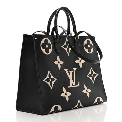 Louis Vuitton LOUIS VUITTON Empreinte Monogram Giant Onthego GM Black Beige 3 of 10