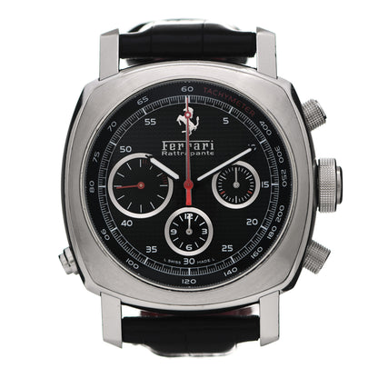 Panerai Stainless Steel Alligator 45mm Ferrari Granturismo Rattrapante Automatic Watch Black FER00005 1 of 5