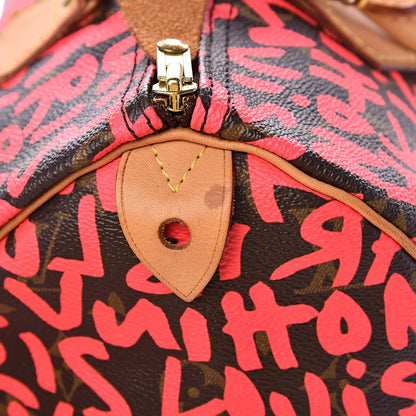 Louis Vuitton Monogram Graffiti Speedy 30 Fuchsia 15 of 17