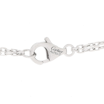 Cartier 18K White Gold Ceramic Diamond Three Ring LOVE Necklace 5 of 6