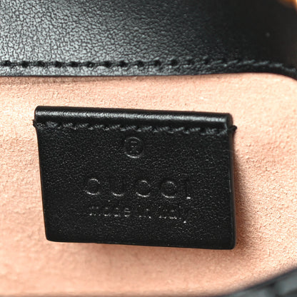 Gucci Calfskin Matelasse Super Mini GG Marmont Shoulder Bag Black 6 of 14