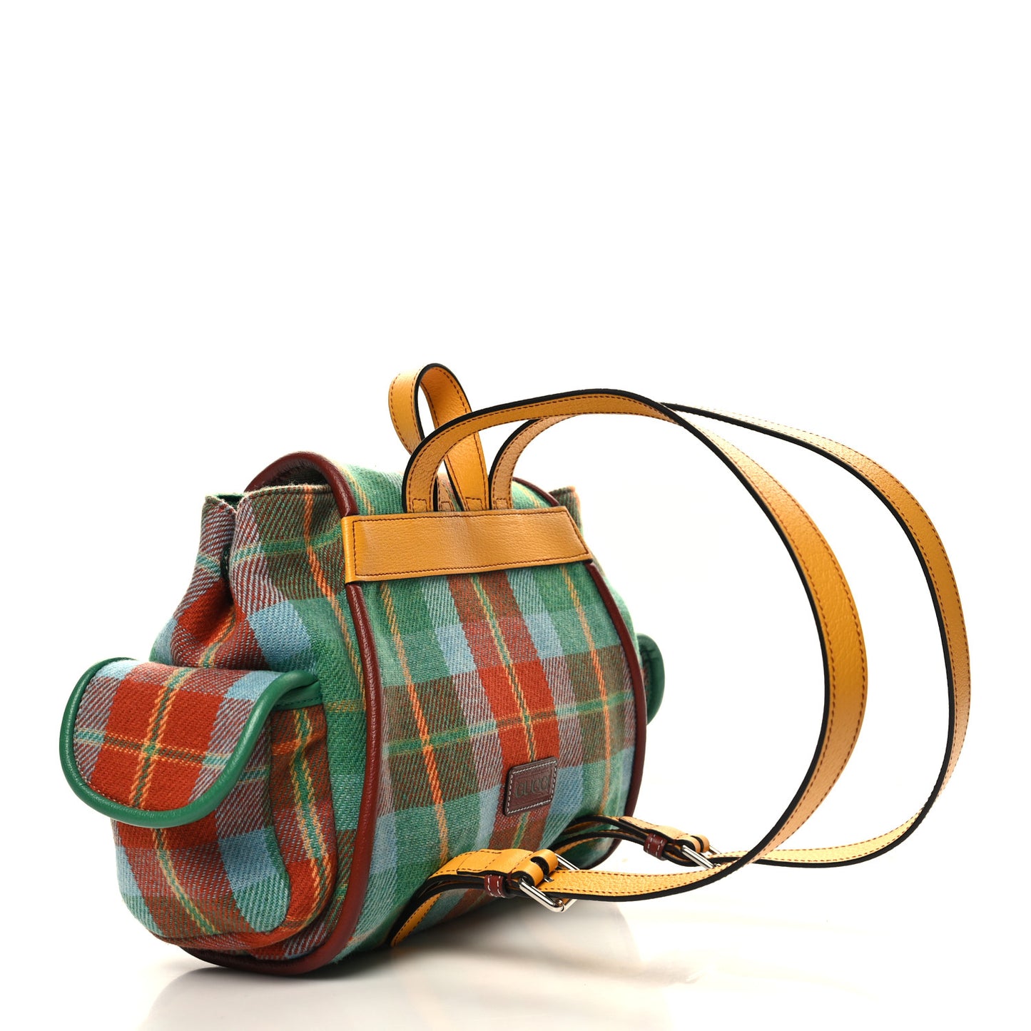 Calfskin Tartan Childrens Backpack Blue Multicolor