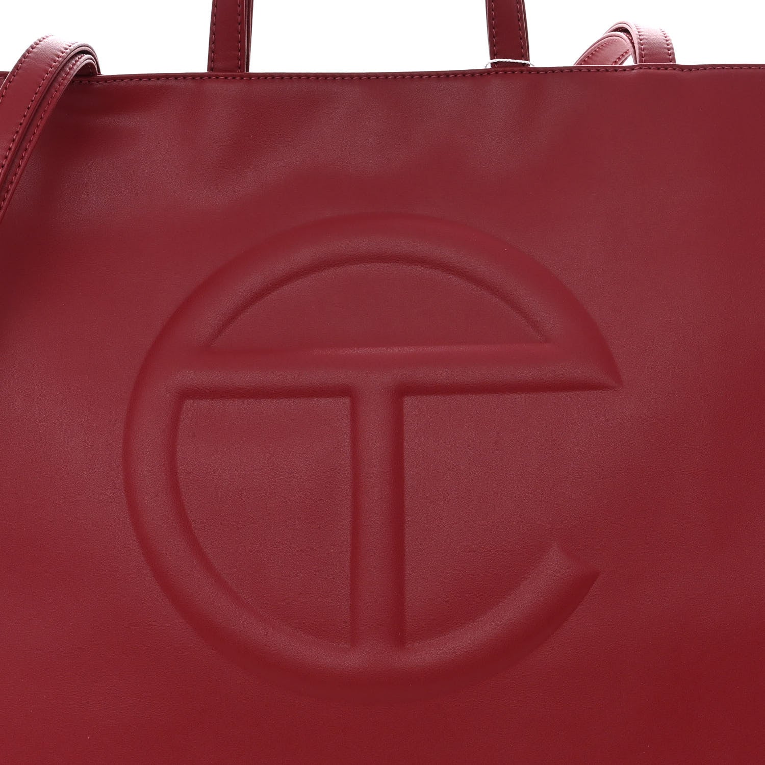 Telfar Vegan Leather Large Shopping Bag Oxblood 9 of 11
