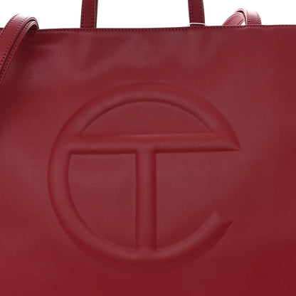 Telfar Vegan Leather Large Shopping Bag Oxblood 9 of 11