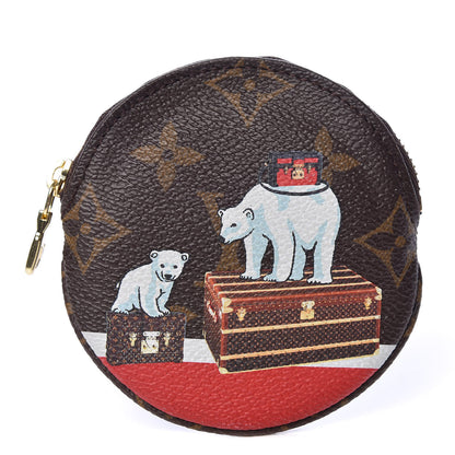 Louis Vuitton Monogram 2017 Christmas Animation Round Coin Purse 1 of 6