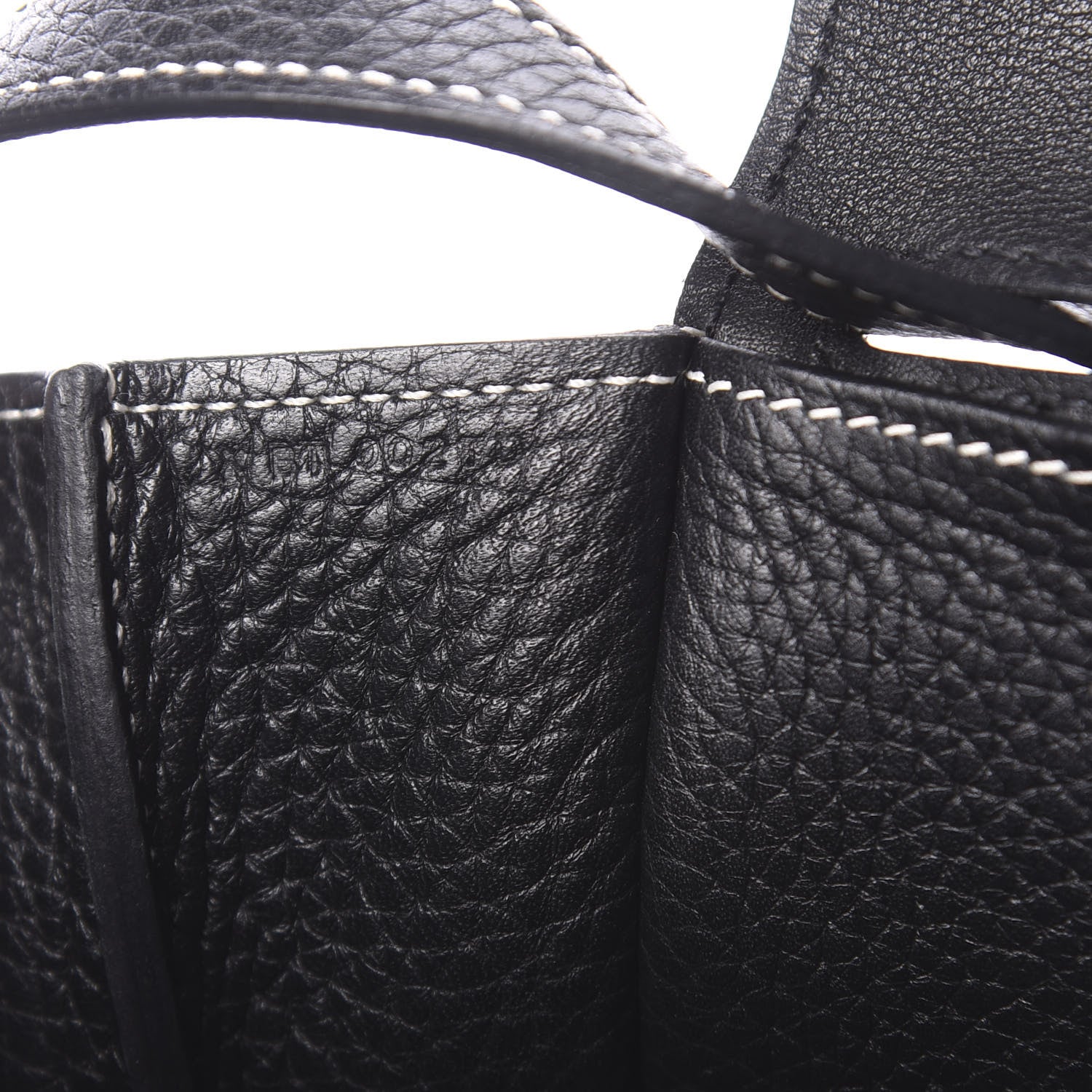 Hermes Taurillon Clemence Halzan 31 GM Black 9 of 13