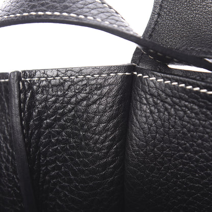 Hermes Taurillon Clemence Halzan 31 GM Black 9 of 13