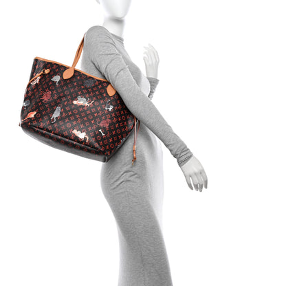 Louis Vuitton Catogram Neverfull MM Marron 2 of 12