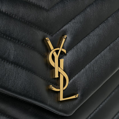 Saint Laurent Calfskin Y Quilted Monogram Medium Loulou Chain Satchel Black 17 of 17