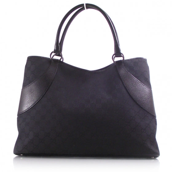 Canvas Signature GG Tote Black