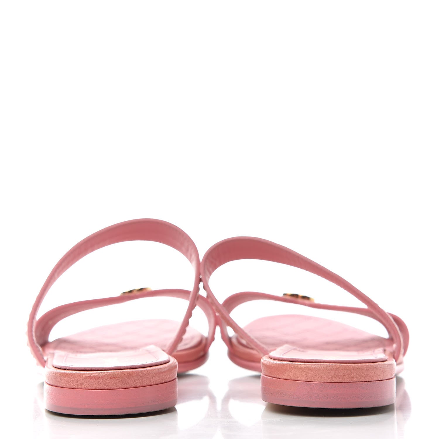 Chanel Calfskin CC Mule Sandals 38.5 Pink 7 of 10