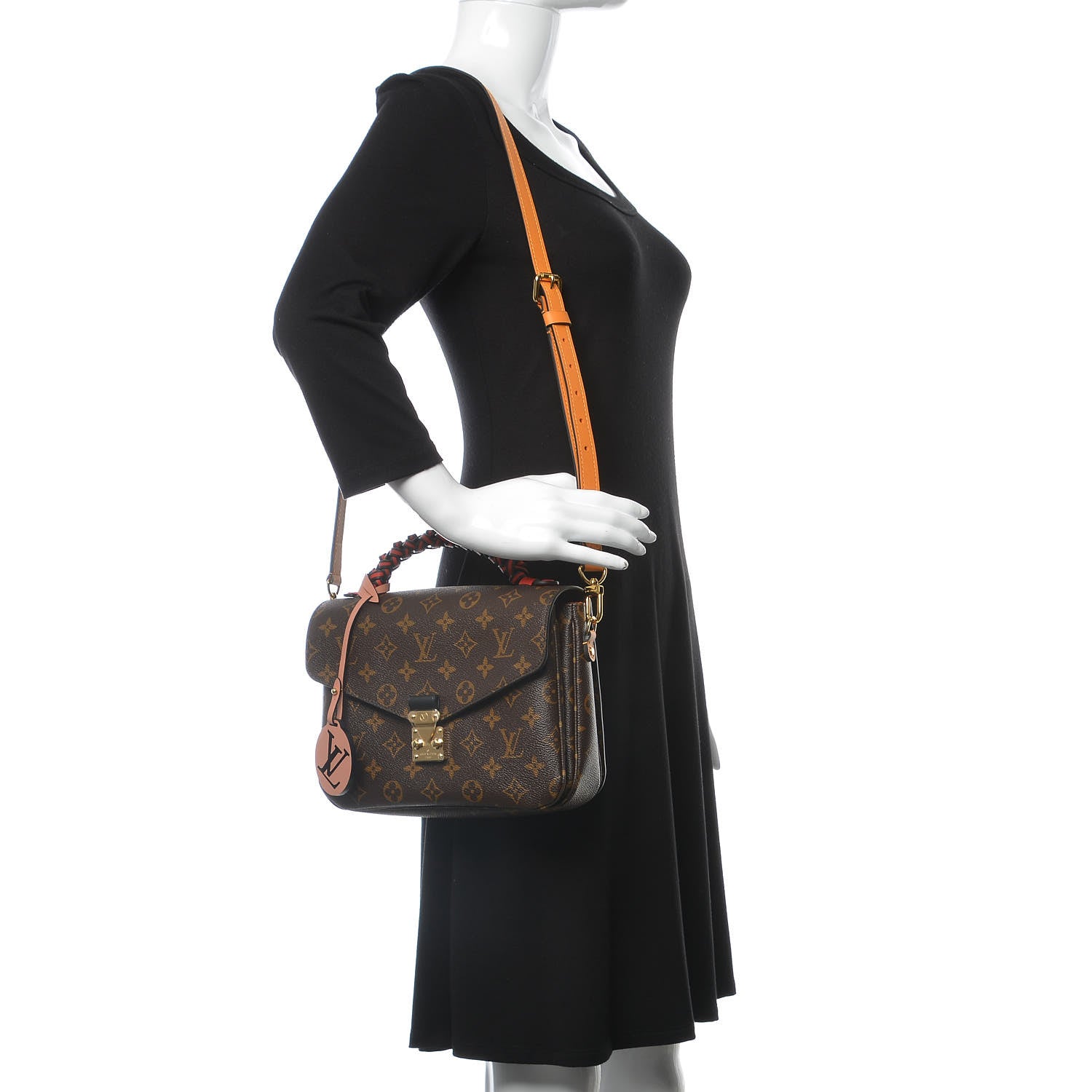 Louis Vuitton Monogram Braided Pochette Metis Coquelicot 2 of 7