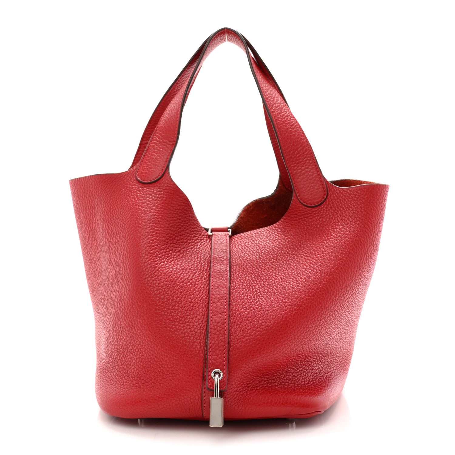 Hermes Taurillon Clemence Picotin Lock 22 MM Rouge Casaque 1 of 11