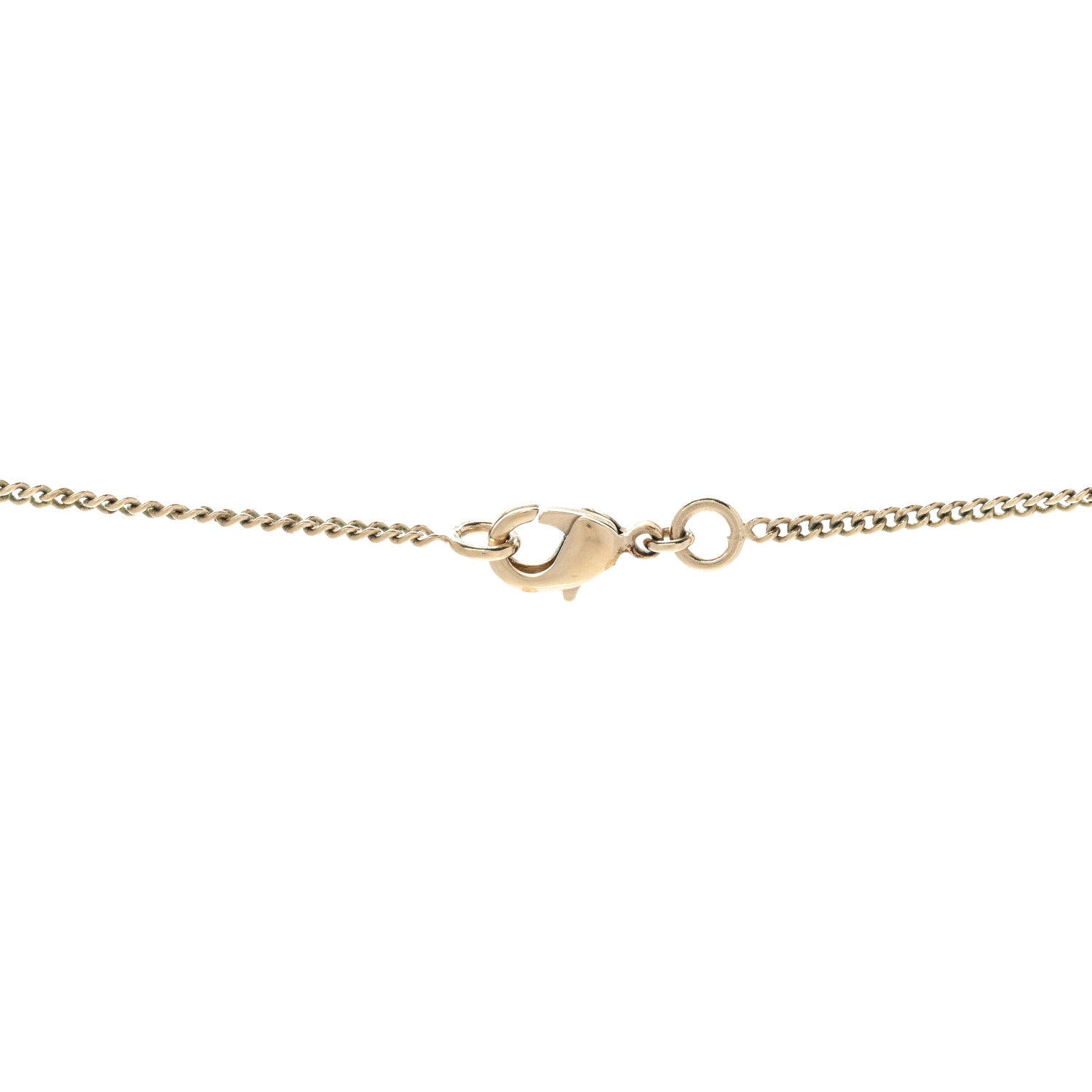 Chanel Crystal Pearl CC Pendant Necklace Gold 5 of 7