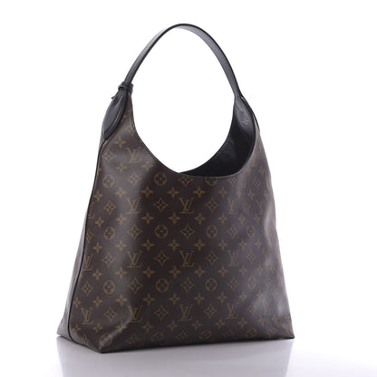 Louis Vuitton Monogram Flower Hobo Black 3 of 9