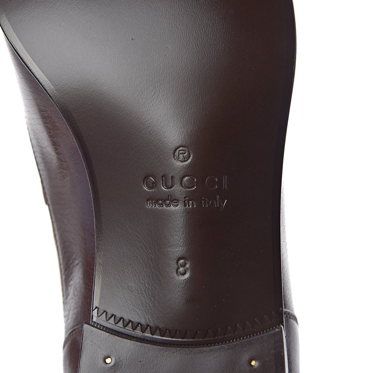 Gucci GG Monogram Goatskin Mens GG Loafers 8 Brown 7 of 9