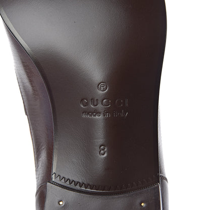 Gucci GG Monogram Goatskin Mens GG Loafers 8 Brown 7 of 9