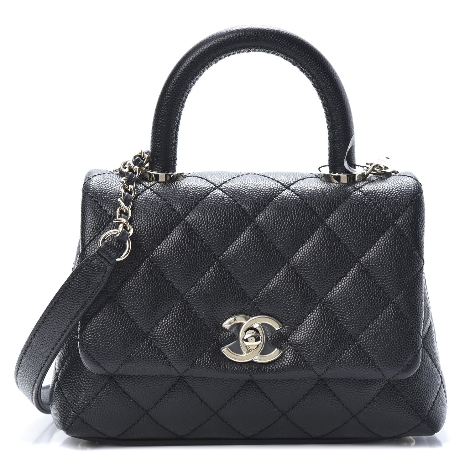 Chanel Caviar Quilted Extra Mini Coco Handle Flap Black 1 of 11