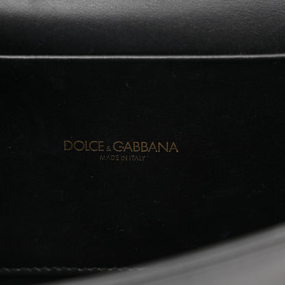 Dolce & Gabbana Smooth Calfskin Small Devotion Envelope Top Handle Bag Black 6 of 12