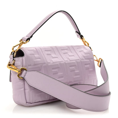 Fendi Nappa FF 1974 Embossed Baguette Anemone 3 of 9