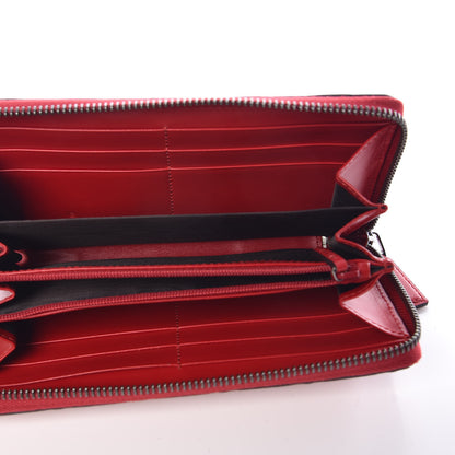 Gucci Guccissima Signature Zip Around Wallet Hibiscus Red 5 of 8