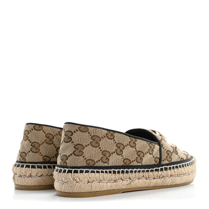 Gucci Monogram Matelasse Diagonal GG Marmont Espadrilles 35 Beige Ebony Black 6 of 14