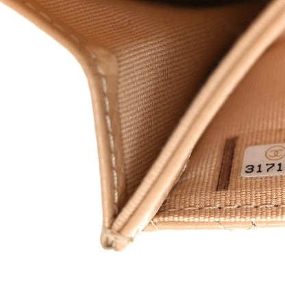 Chanel Caviar Quilted Flap Card Holder Wallet Beige 8 of 8