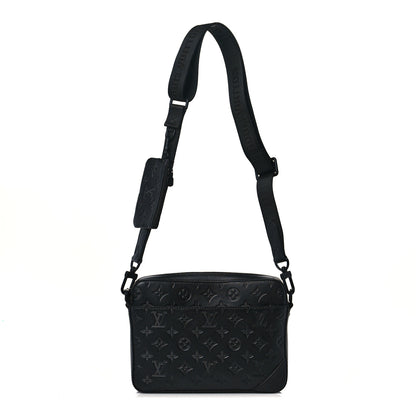 Louis Vuitton Calfskin Monogram Shadow Duo Messenger Black 1 of 9