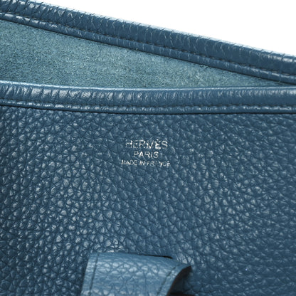 Hermes Taurillon Clemence Evelyne III GM Bleu Izmir 6 of 10