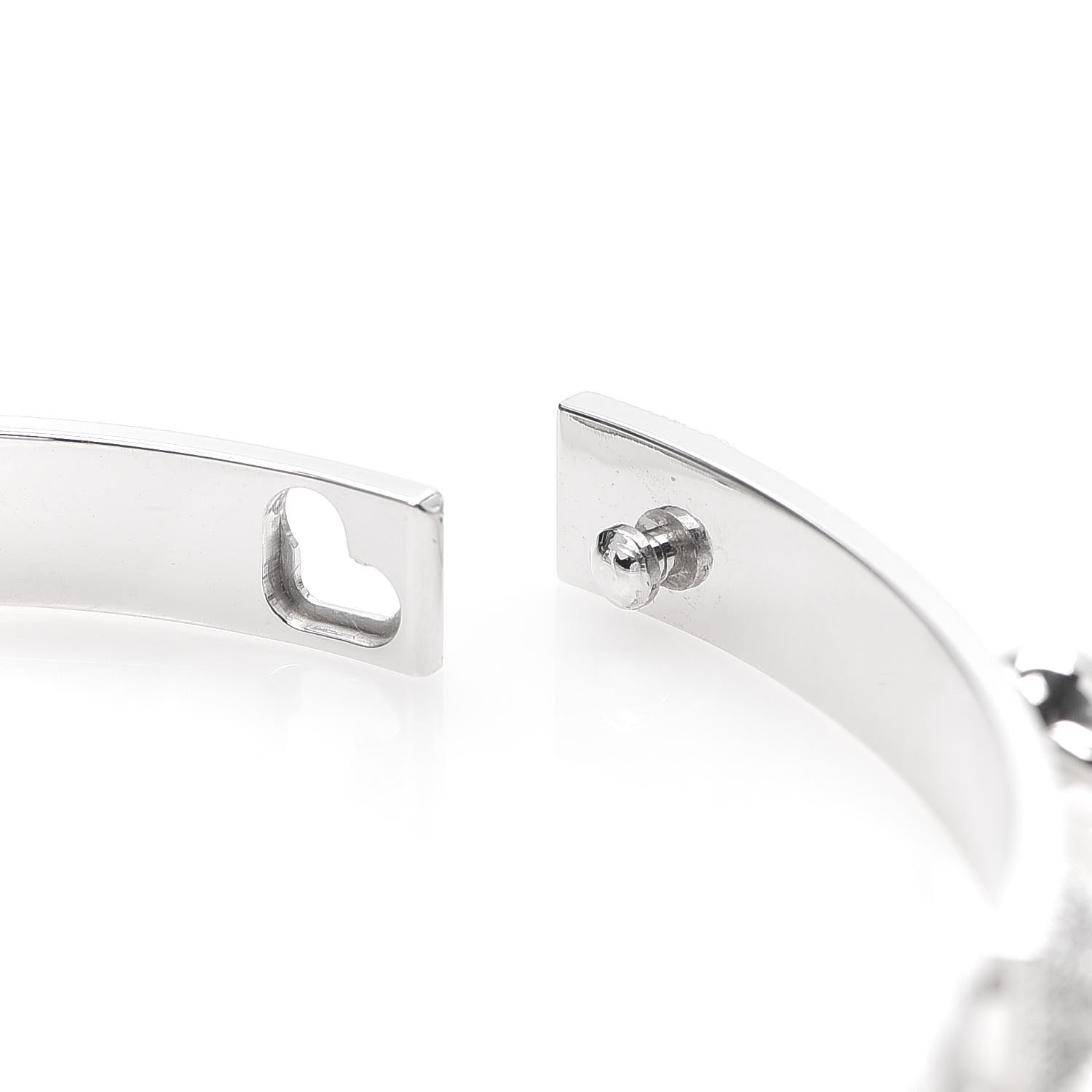 Hermes 18K White Gold Diamond PM Collier De Chien Bracelet SH 5 of 6