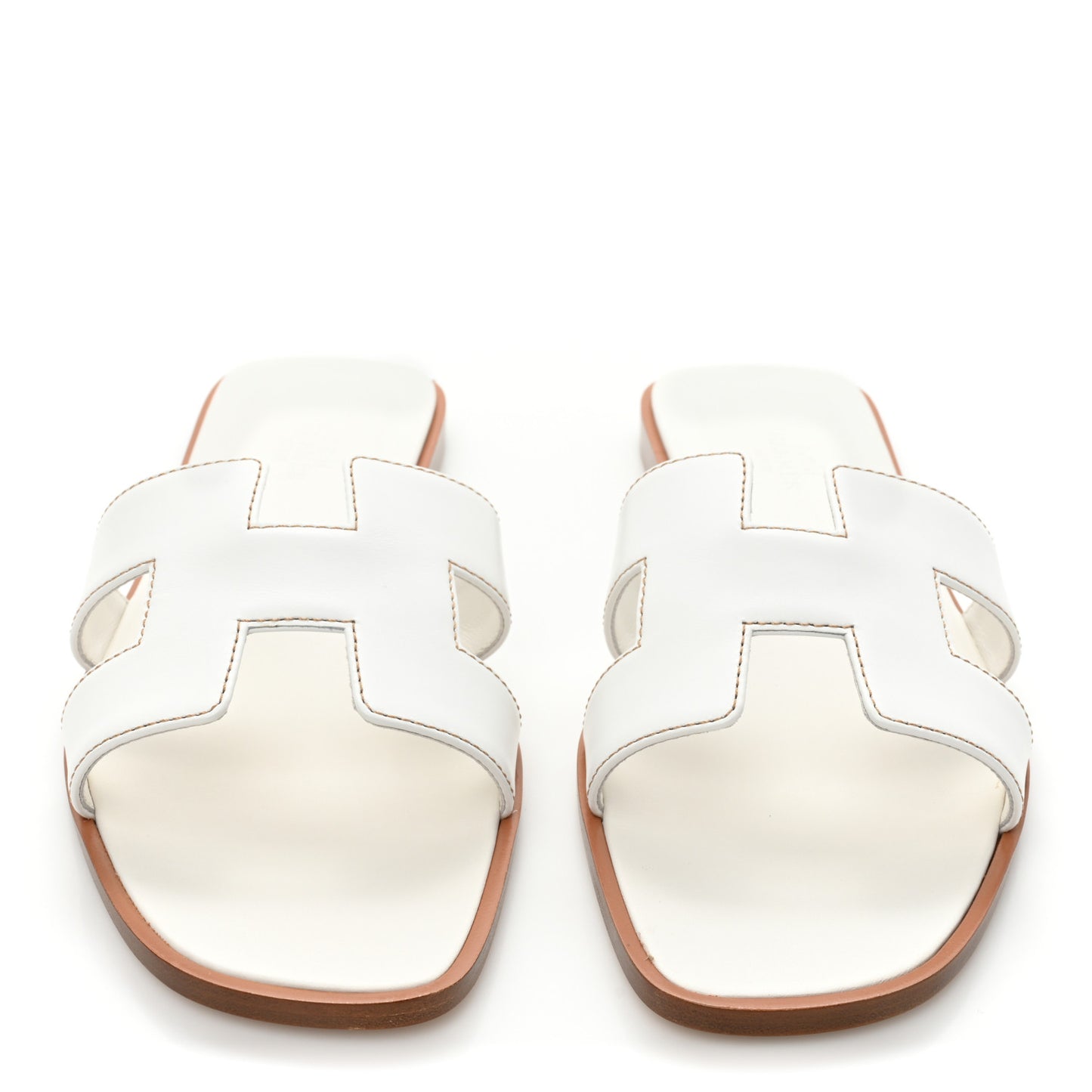Box Calfskin Oran Sandals 39 White