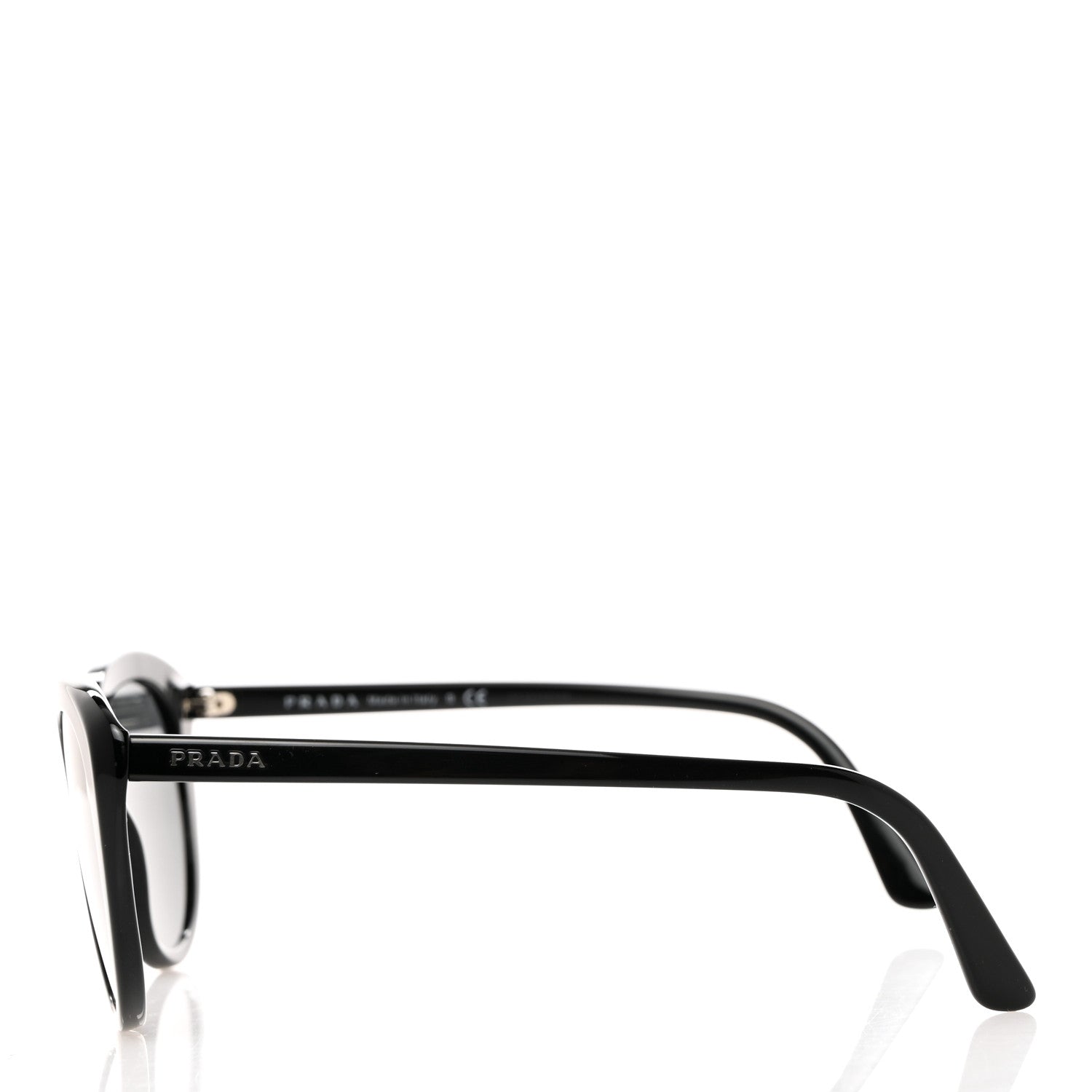 Prada Acetate Cat Eye Sunglasses SPR 02V Black 4 of 8