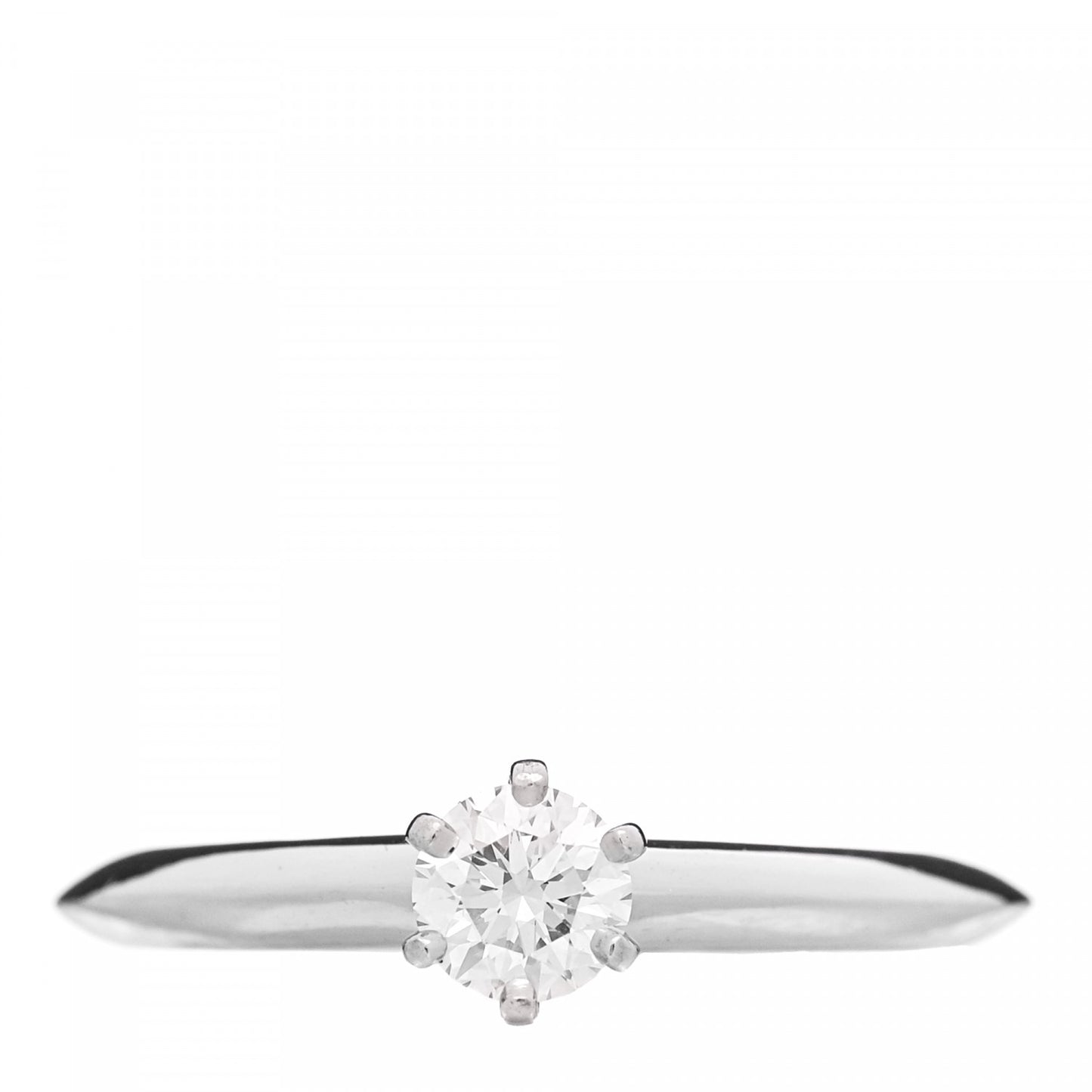 Platinum Diamond .31ct Solitaire Engagement Ring 51 5.75