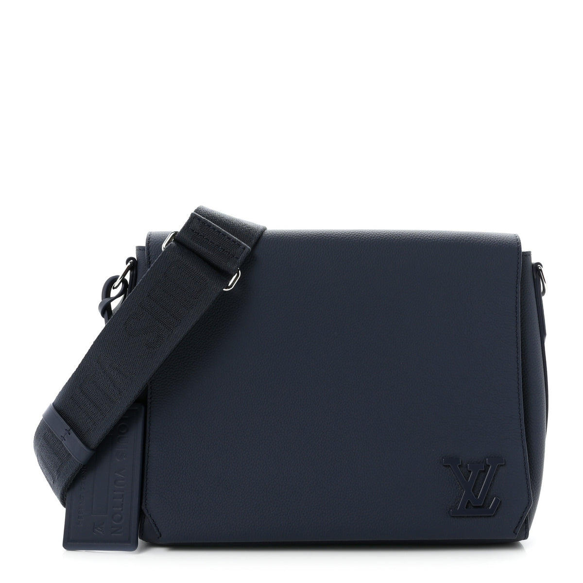 Louis Vuitton Calfskin Aerogram Takeoff Messenger Blue 1 of 9