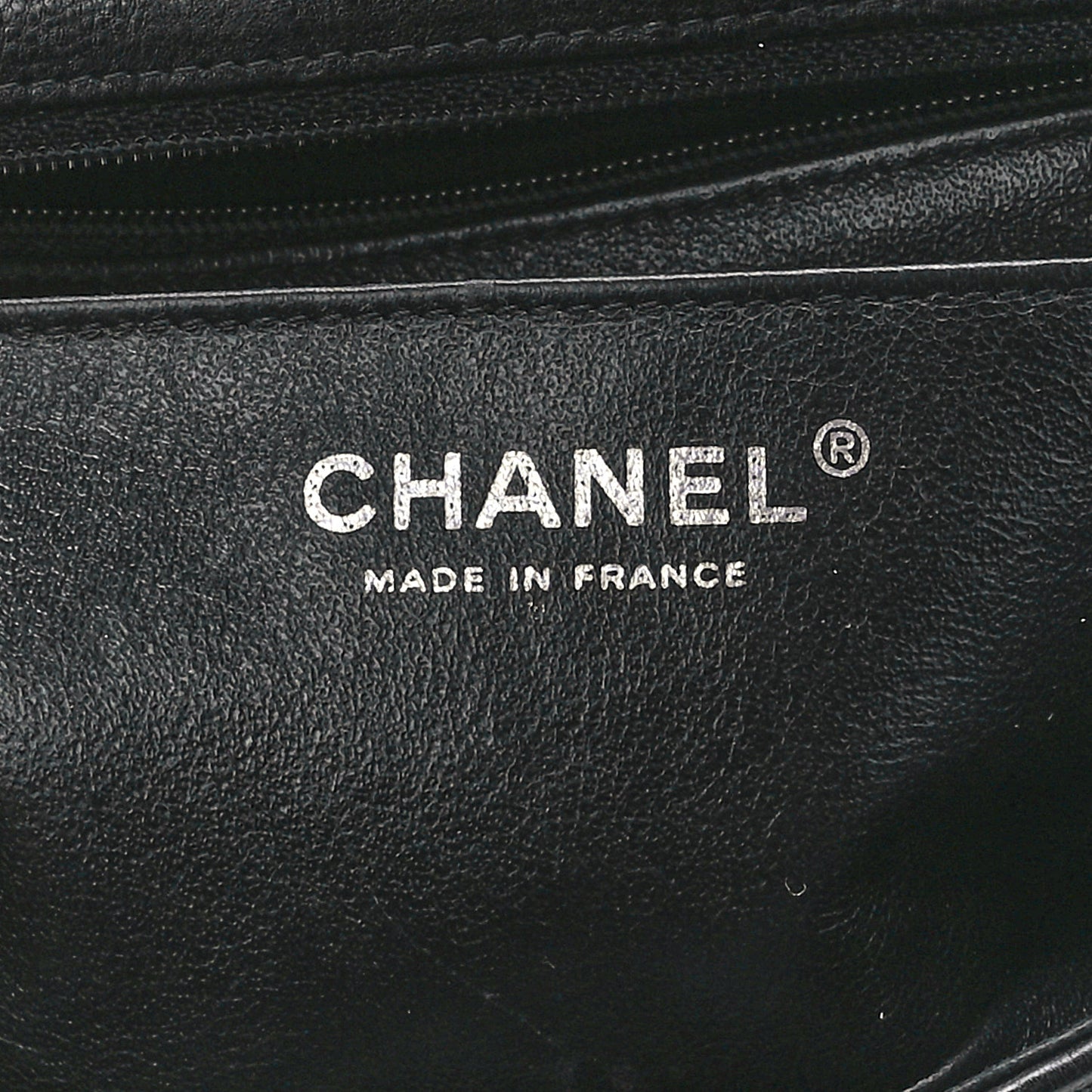 Crumpled Calfskin Quilted Mini Rectangular Flap So Black