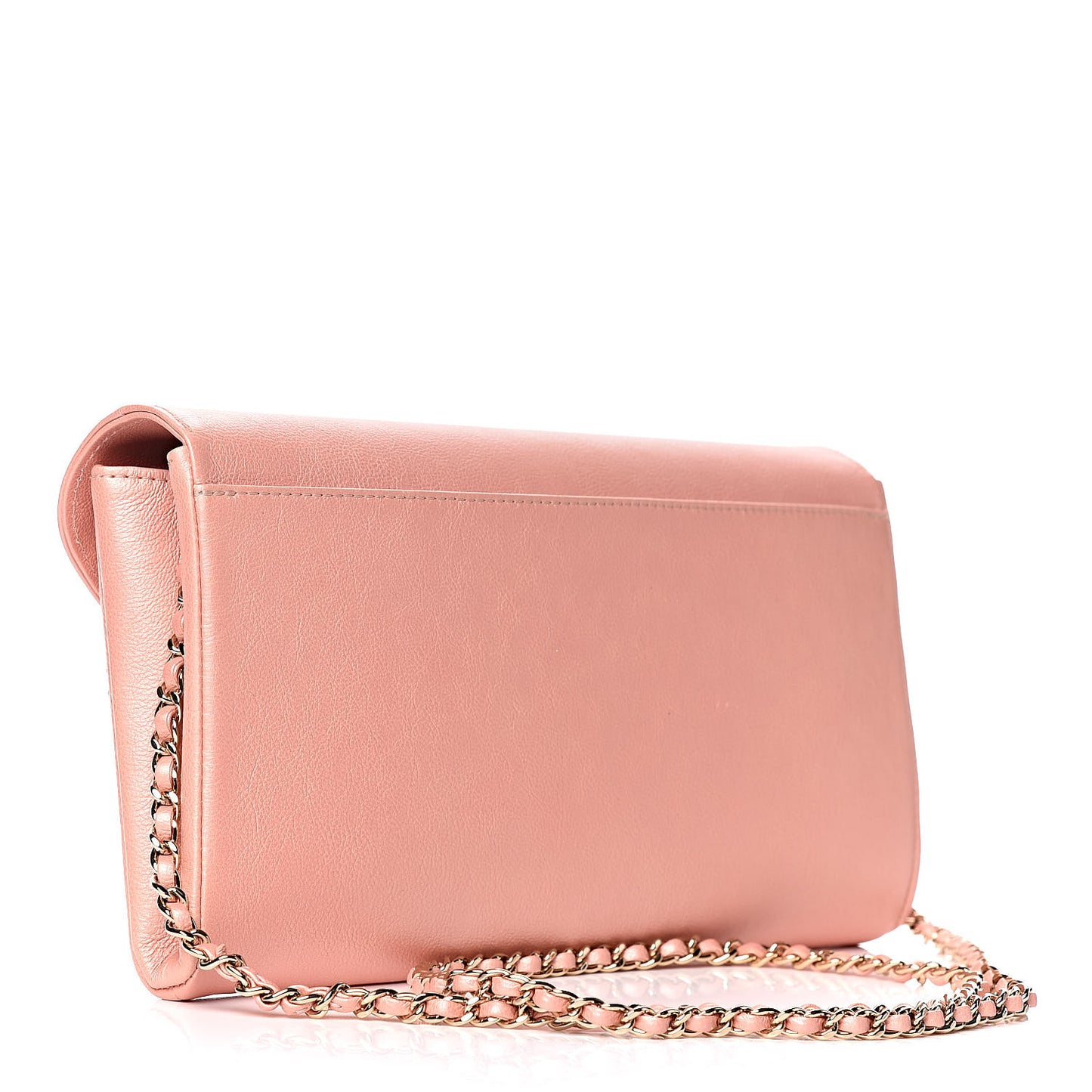 Iridescent Calfskin Smart Pocket Flap Bag Pink