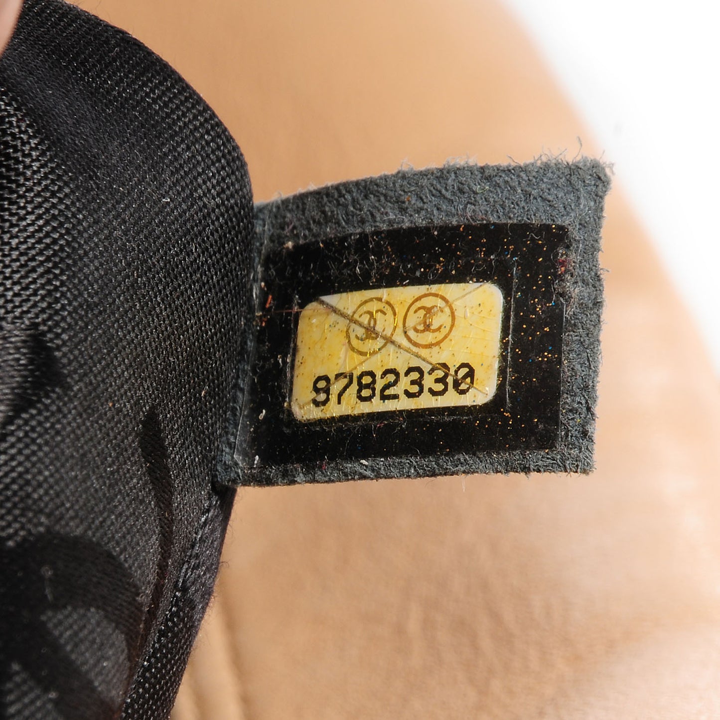 Calfskin Quilted Large Cambon Bowler Beige Black