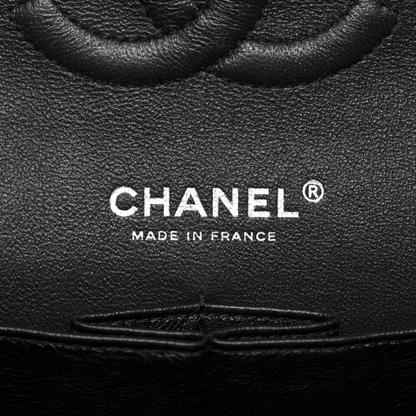 Patent Quilted Medium Double Flap Black