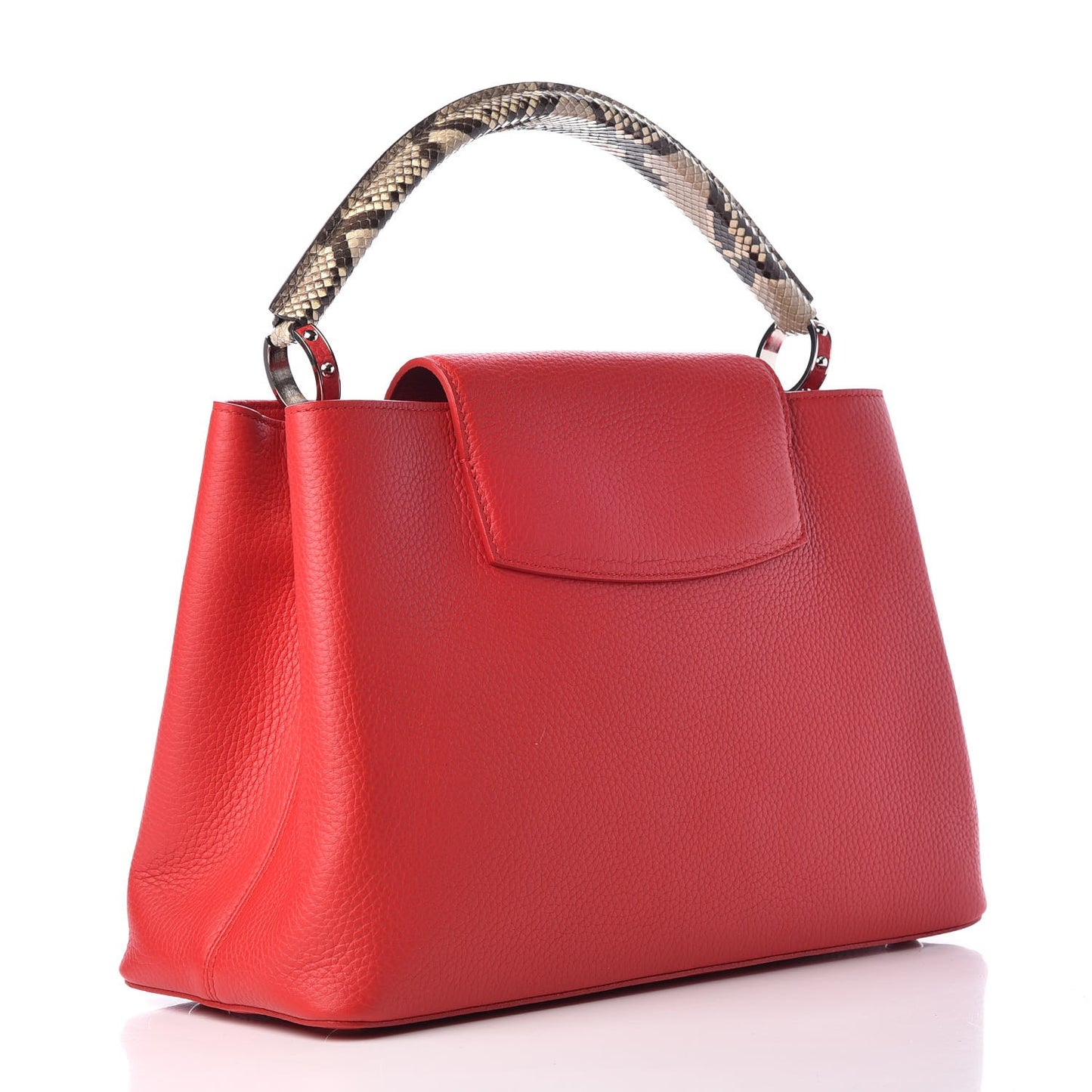 Taurillon Python Capucines MM Rubis