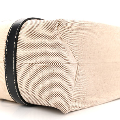 Chloe Cotton Calfskin Medium Woody Ribbon Tote White Black 10 of 10