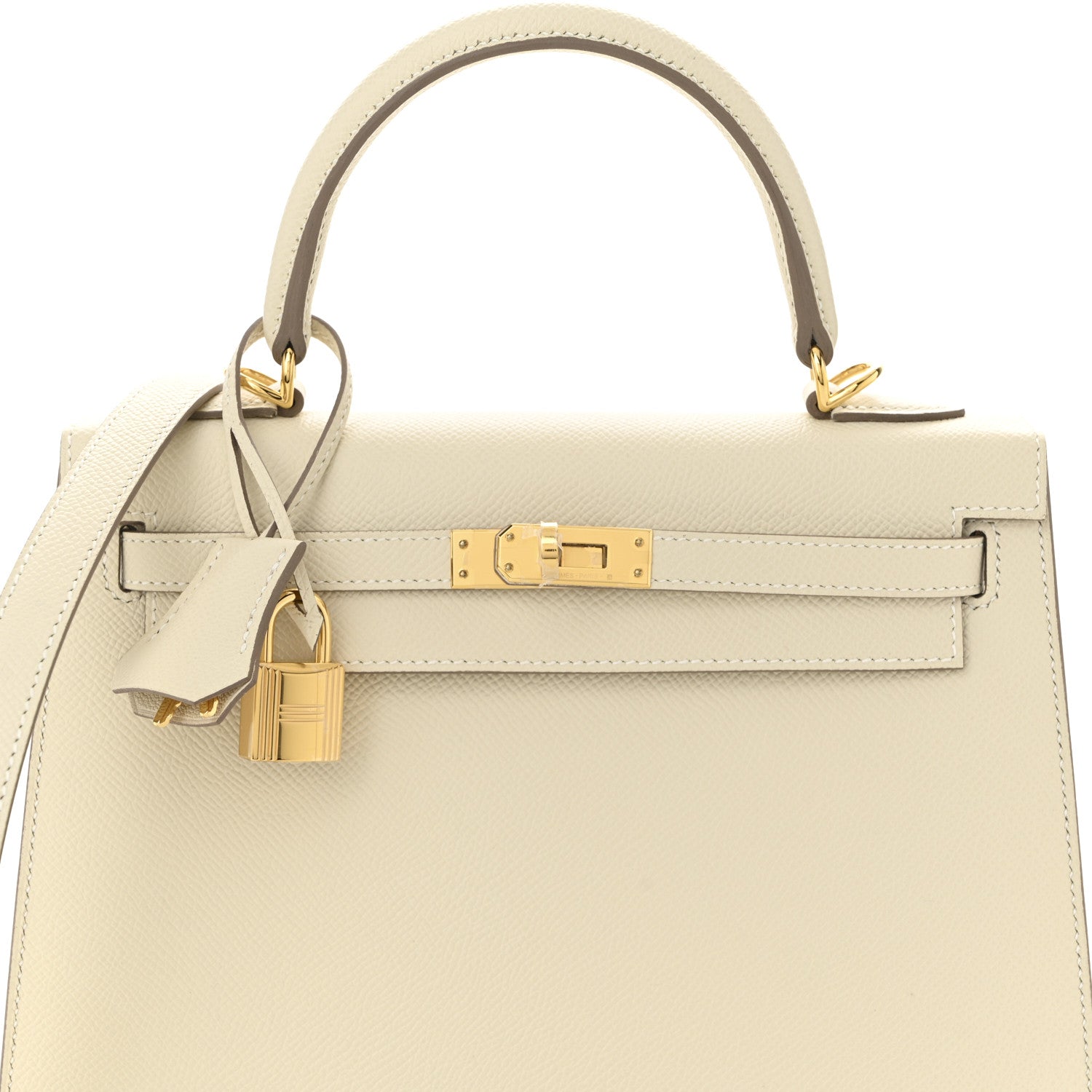 Hermes Epsom Kelly Sellier 25 Craie 8 of 11
