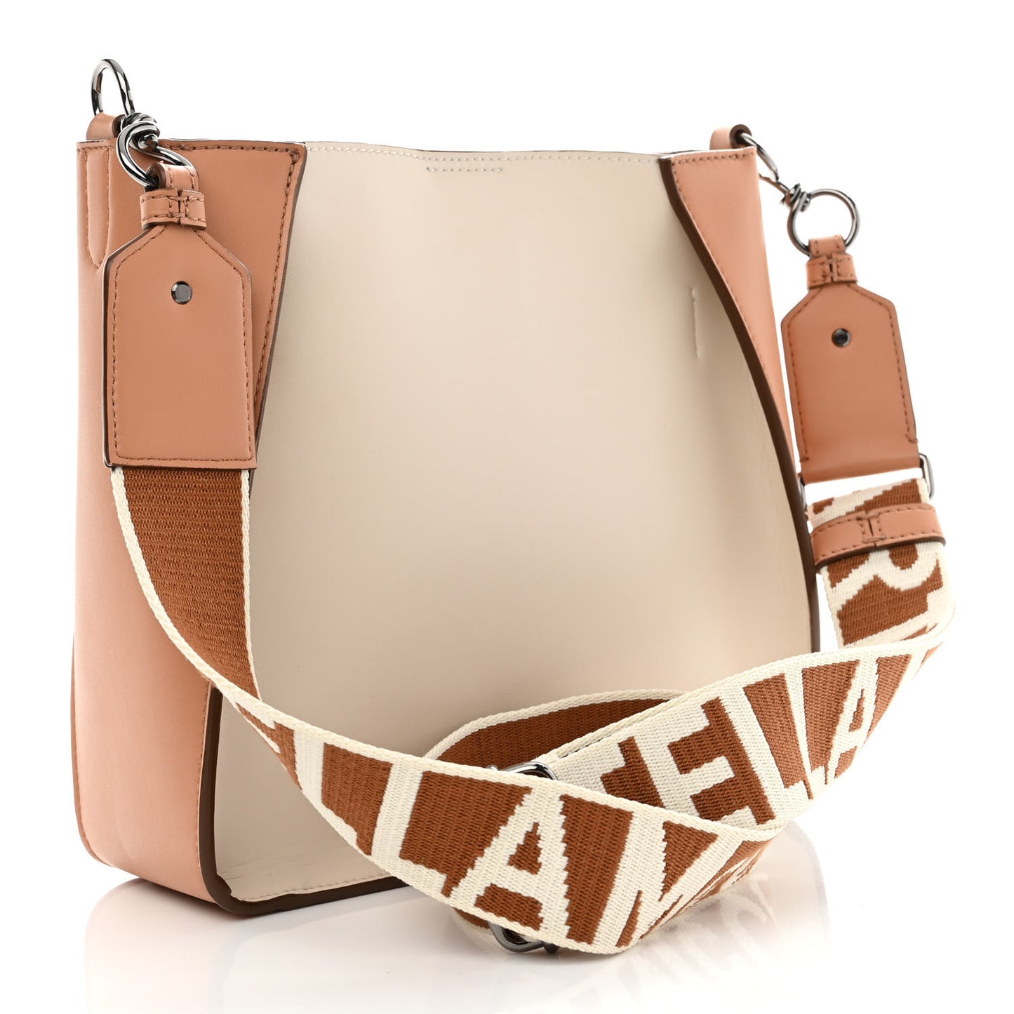 Eco Alter Nappa Perforated Logo Mini Crossbody Beige