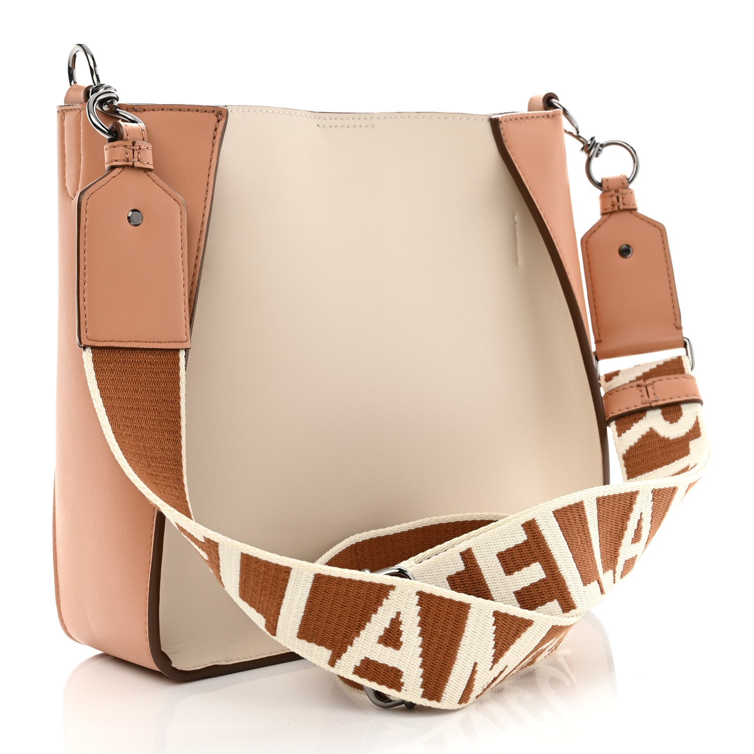 Stella McCartney Eco Alter Nappa Perforated Logo Mini Crossbody Beige 3 of 10